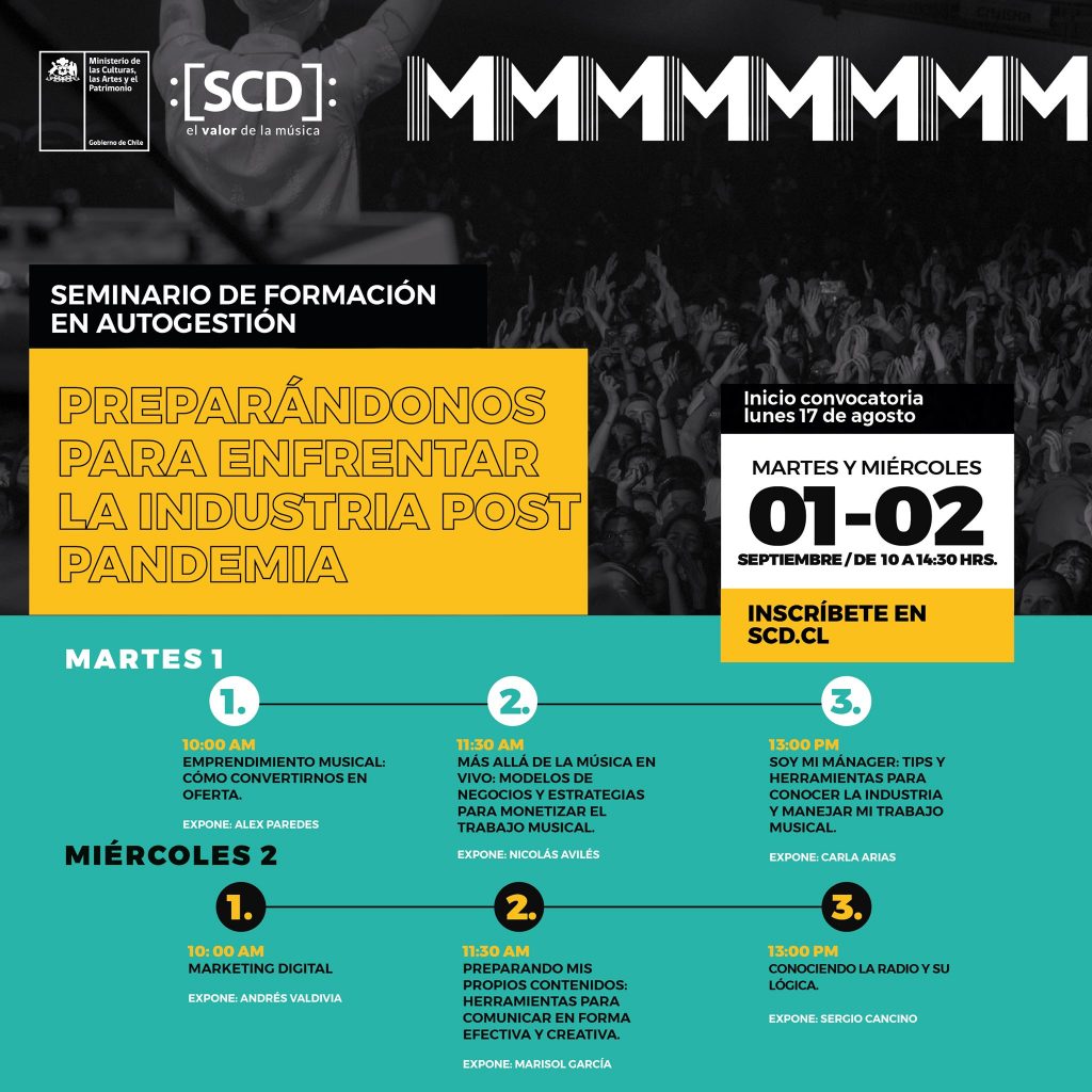 seminario formacion autogestion musicos sala scd chile